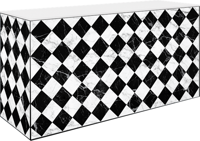 Art Series Food Station - Diamond Marble Black